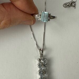 Sterling Silver Aquamarine March Birthstone Ring